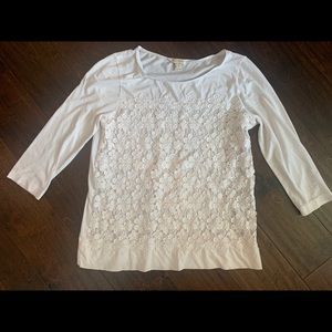 Lace detail top